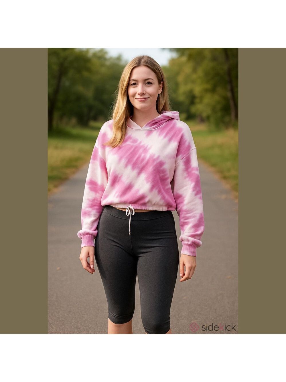 DSG Allison & Twitch tie dye cropped hooded sweatshirt Woman’s 2X